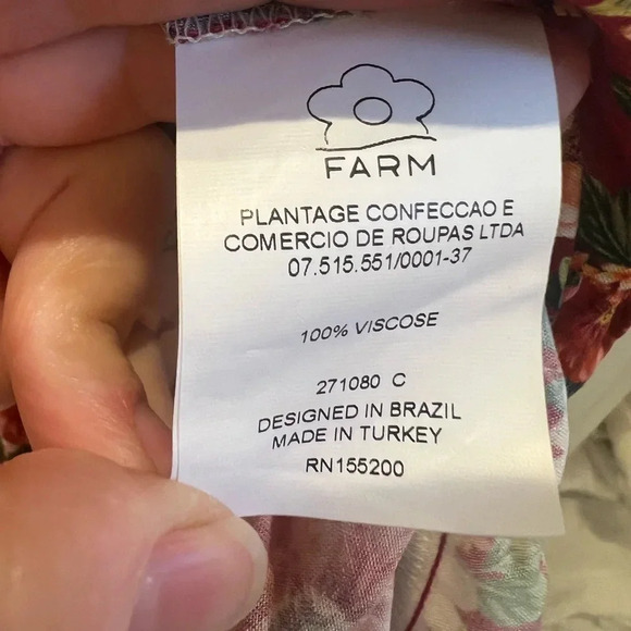 NWT new Anthropologie Farm Rio claudette halter top SMALL red floral flounced - Picture 8 of 17